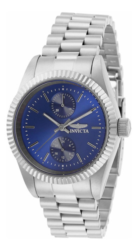 Reloj Mujer Invicta 29438 Cuarzo Pulso Plateado En Acero