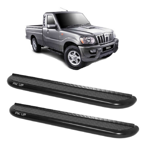 Estribo Plataforma Preto Para Mahindra Pik Up 2008 A 2022