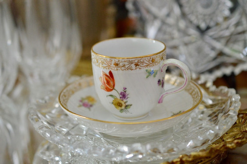 Hermosa Demitasse Porcelana Kpm Berlin Alt Brandenstein 1900