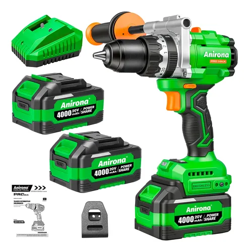 Taladro Inalámbrico 150nm Brushless 1/2'' Anirona Promax 4ah