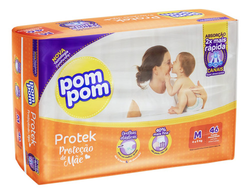 Fraldas Pom Pom Protek Proteção de Mãe M