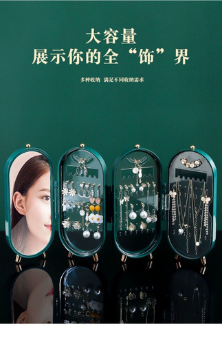 Imagen 7 de 10 de Caja Organizador De Joyas Aros Anillos Decoración Portátil