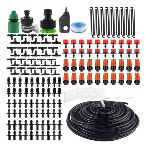 Kit Riego Micro Goteo Automático 50 Pies Boquilla Ajustable.