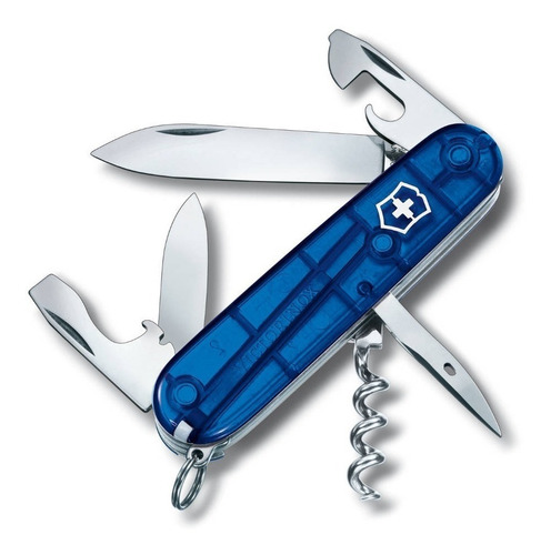 Canivete Suíço Victorinox Spartan Azul Translúcido 12f C/ Nf