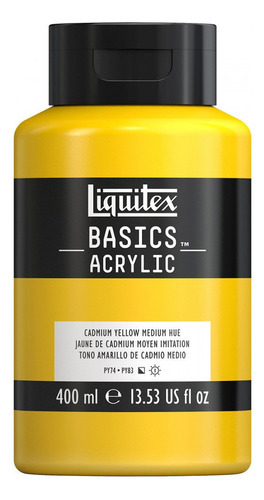 Tinta Acrílica Liquitex Basics 400ml 705 Cad. Yellow Medium 
