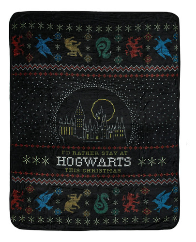 Harry Potter Preferiría Quedarme En Hogwarts Holiday Manta D