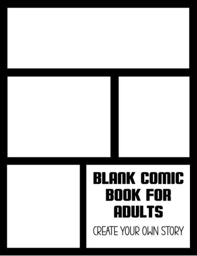 Libro: Blank Comic Book For Adults, Create Your Own Story, M