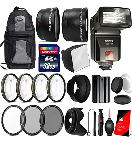 Paquete De Accesorios Y Flash Ttl Para Nikon D7200 D7100 D70