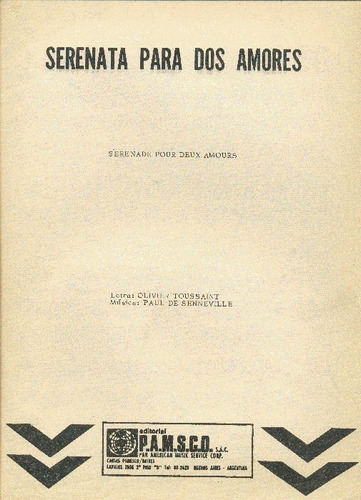 Serenata Para Dos Amores - Música - Partituras