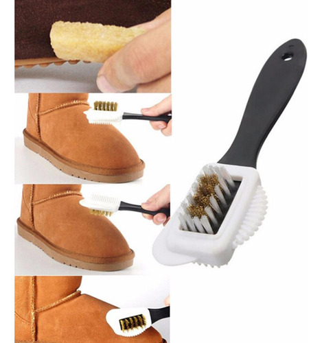 Limpiador De Cuero Suede Brush Portátil De 4 Vías, Nubuck, 2