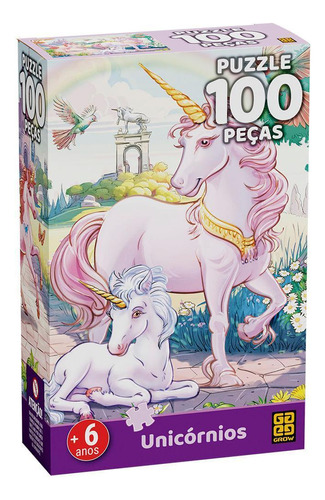 Puzzle 100 Peças Unicórnios