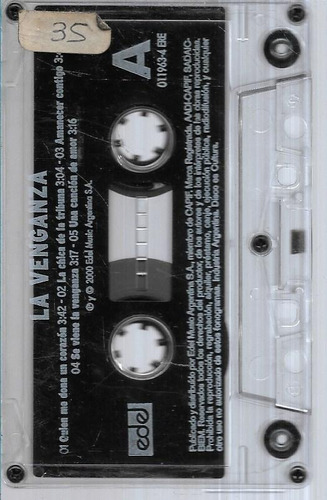 La Venganza Album Idem Cumbia De Los 90 Cassette S/portada