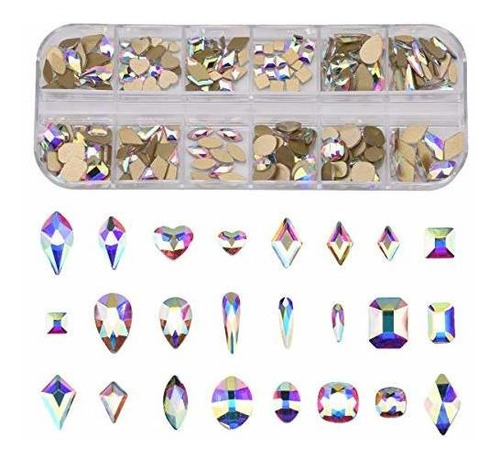 240 Piezas Populares 12 Estilos Cristales De Espalda Plana T