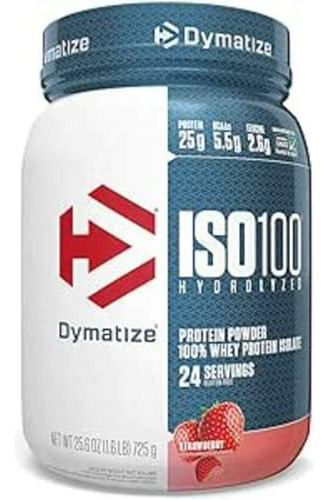 Proteína En Polvo Dymatize Iso 100, Fresa, 25.6 Oz