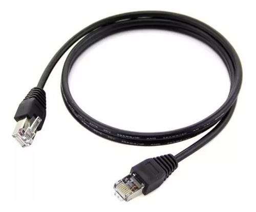 Cable De Red Cat 5e 2.4mts 100% Cobre Nexans Negro Pc Wifi 