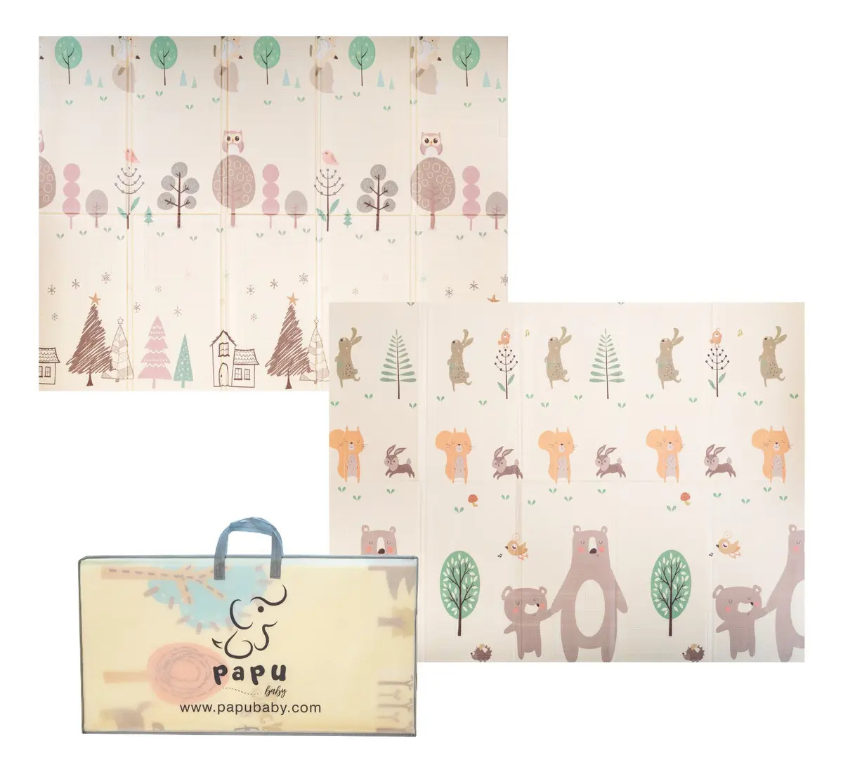 Tapete De Juego Plegable Papu Baby F007014 Espuma XPE Diseño De Oso