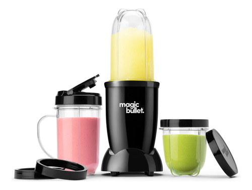 Magic Bullet Licuadora, Pequeña, Negra, Juego De 11 Piezas