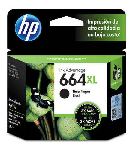 Cartucho Hp 664xl Original Negro