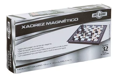 Jogo De Xadrez Magnético Com Imã 19x19 cm