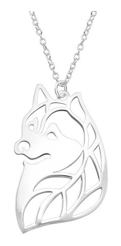 Collar Lobo Wolf, Plata 925, Libre De Níquel,