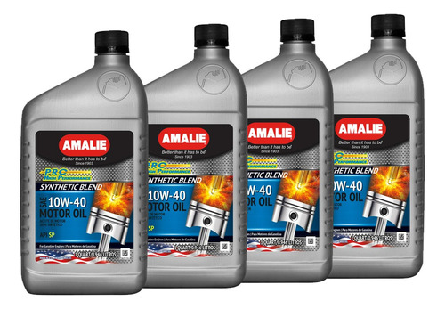 4 Litros Lubricante Aceite Amalie 10w40 Semi Sintetico