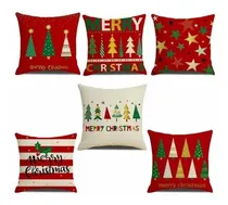Comprar 6 Fundas De Cojín Navideño 45*45 Fundas De Almohada Cojines