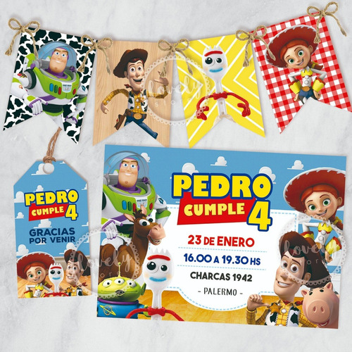 Kit Imprimible Toy Story. Cumpleaños + Deco + Candy Bar
