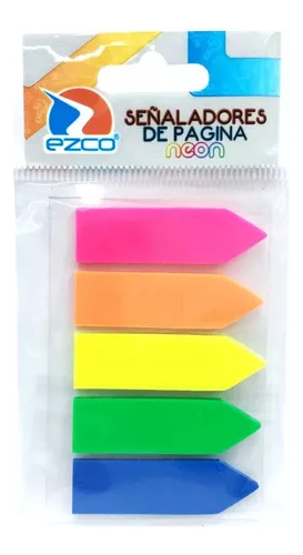 Señaladores De Pagina Ezco Neon Banderitas X125u Pack X2