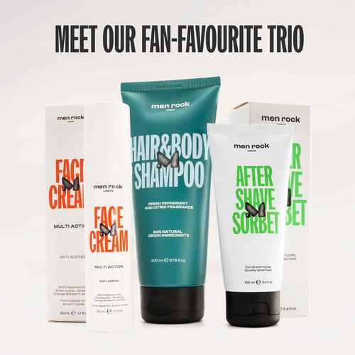 Champú Para Cabello Y Cuerpo De Men Rock Para Hombres - Cham