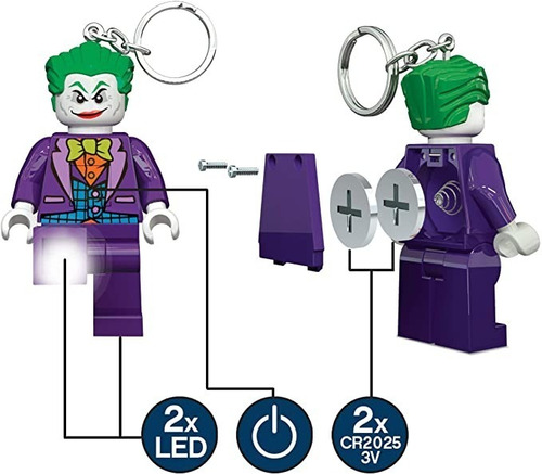 Imagen 4 de 5 de Llavero Con Luz The Joker