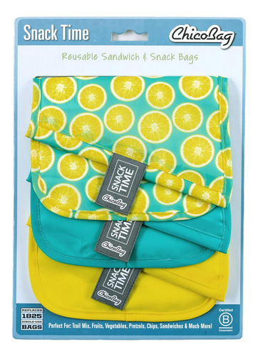 Bolsas De Sándwich Reutilizables De Chicobag Snack Time Hook