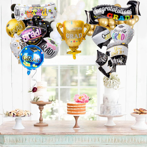 30pzs paquete de globos para graduación para helio regalos souvenirs graduación Fiesta decoración para graduación 2025
