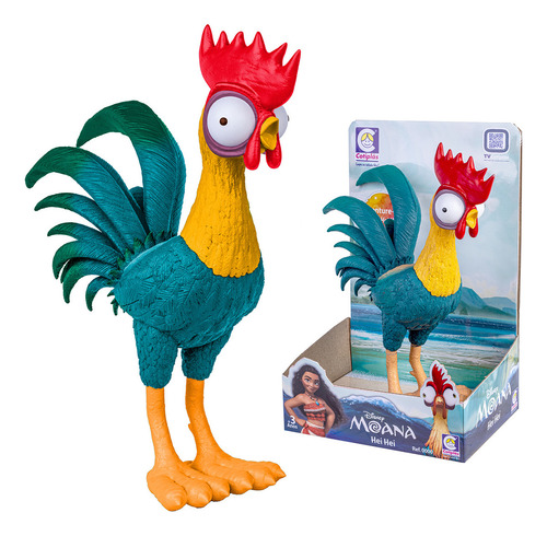 Boneco Galo Hei Hei Brinquedo Vinil Moana Disney - Cotiplás