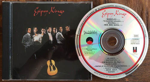 Gipsy Kings Album 1988 Cd Elektra Musician Eua Raro Descatal