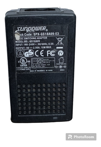 Cargador Sunpower Gs18a09 9vcd A 2.00a