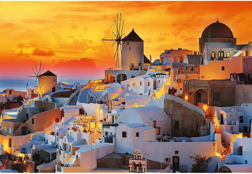 Rompecabezas Atardecer En Santorini 1500 Piezas Trefl