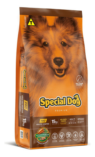 Kit 3un Alimento P/ Cão Adulto Special Dog Pro Vegetal 15kg