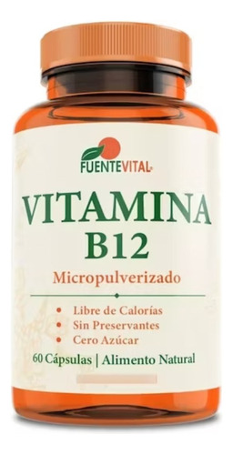 Vitamina B12 Micropulverizada 60 Cápsulas Vegetales