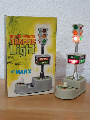 Semáforo Traffic Light By Marx Vintage Con Caja 1960 . (Usado)
