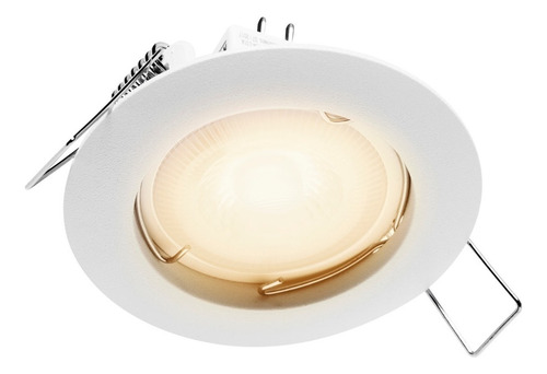 Lampara Spot Led Empotrable En Techo Plafón 35w (5w) Luz Cálida 3000 K Color Blanco Ring Illux Th-4219