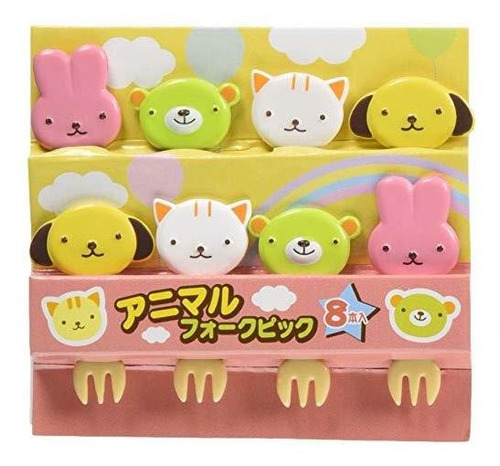 Cutezcute Bento Alimentación Pick, De 8 Piezas, 4 Diseños, T