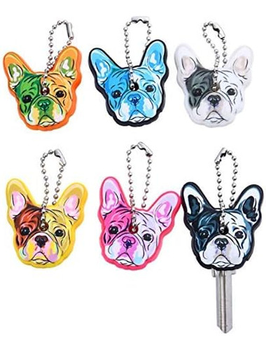 6pcs/pack Lindo Perros De Caricatura Forma Silicona Lla...