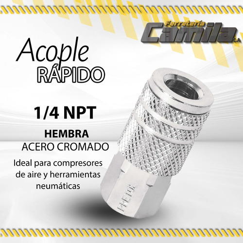 Acople Rapido Hembra 1/4npt Pretul - 07330