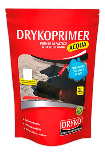 Primer Manta 1l Dryko Liquida Acqua Asfáltica Drykoprimer