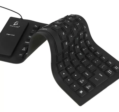 Mitzu® Teclado flexible multimedia alámbrico, azul