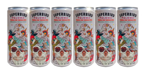 Six Pack Superbird Paloma Ready To Drink Tequila C/ Toronja