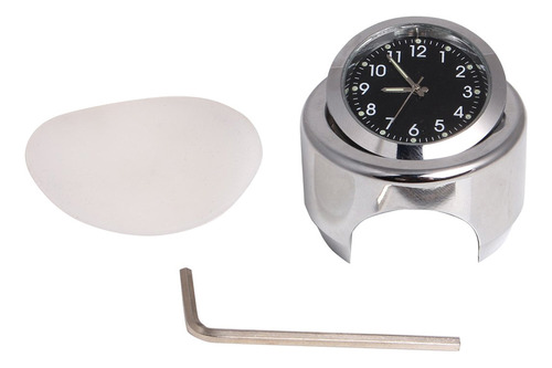 7/8 \ 1 \ Manillar De La Motocicleta Del Cromo Reloj De De