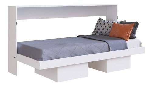 Cama Articulável Horizontal De Solteiro Branco-art In Móveis