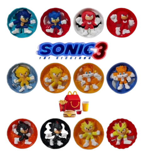 Coleccion Completa Cajita Feliz Sonic 3 Mcdonalds 2024 (Usado)