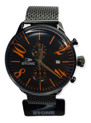 Imagen 3 de 5 de Reloj Análogo Stone De Hombre Malla Tejida St1030